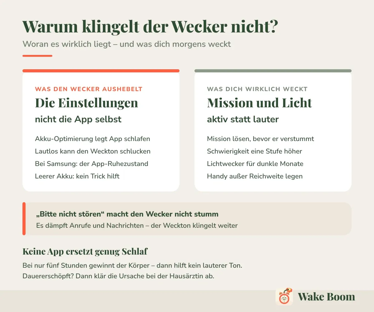 Warum klingelt der Wecker nicht? — Woran es wirklich liegt – und was dich morgens weckt