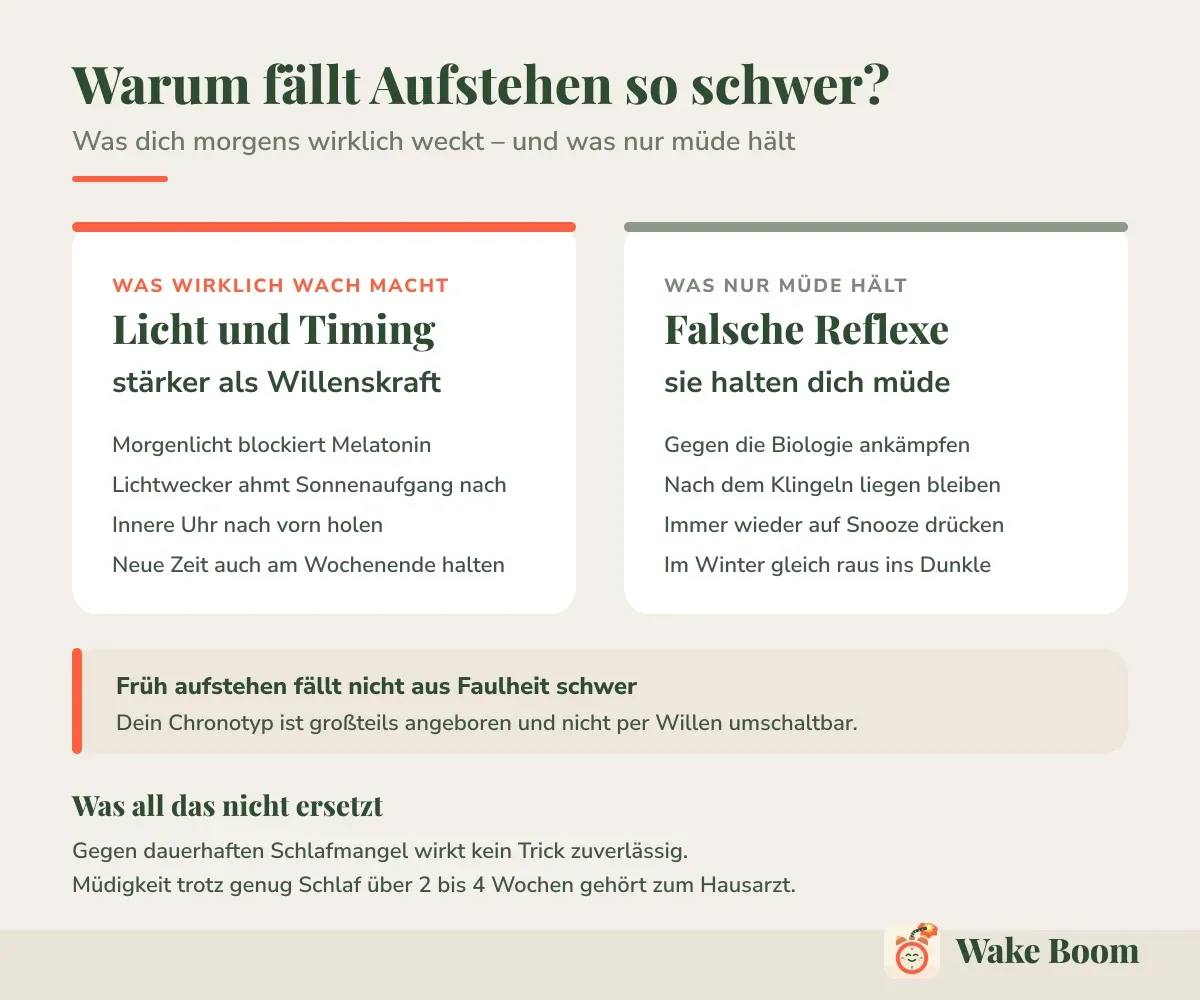 Warum fällt Aufstehen so schwer? — Was dich morgens wirklich weckt – und was nur müde hält