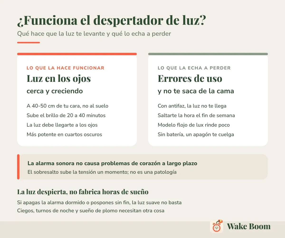 ¿Funciona el despertador de luz? — Qué hace que la luz te levante y qué lo echa a perder