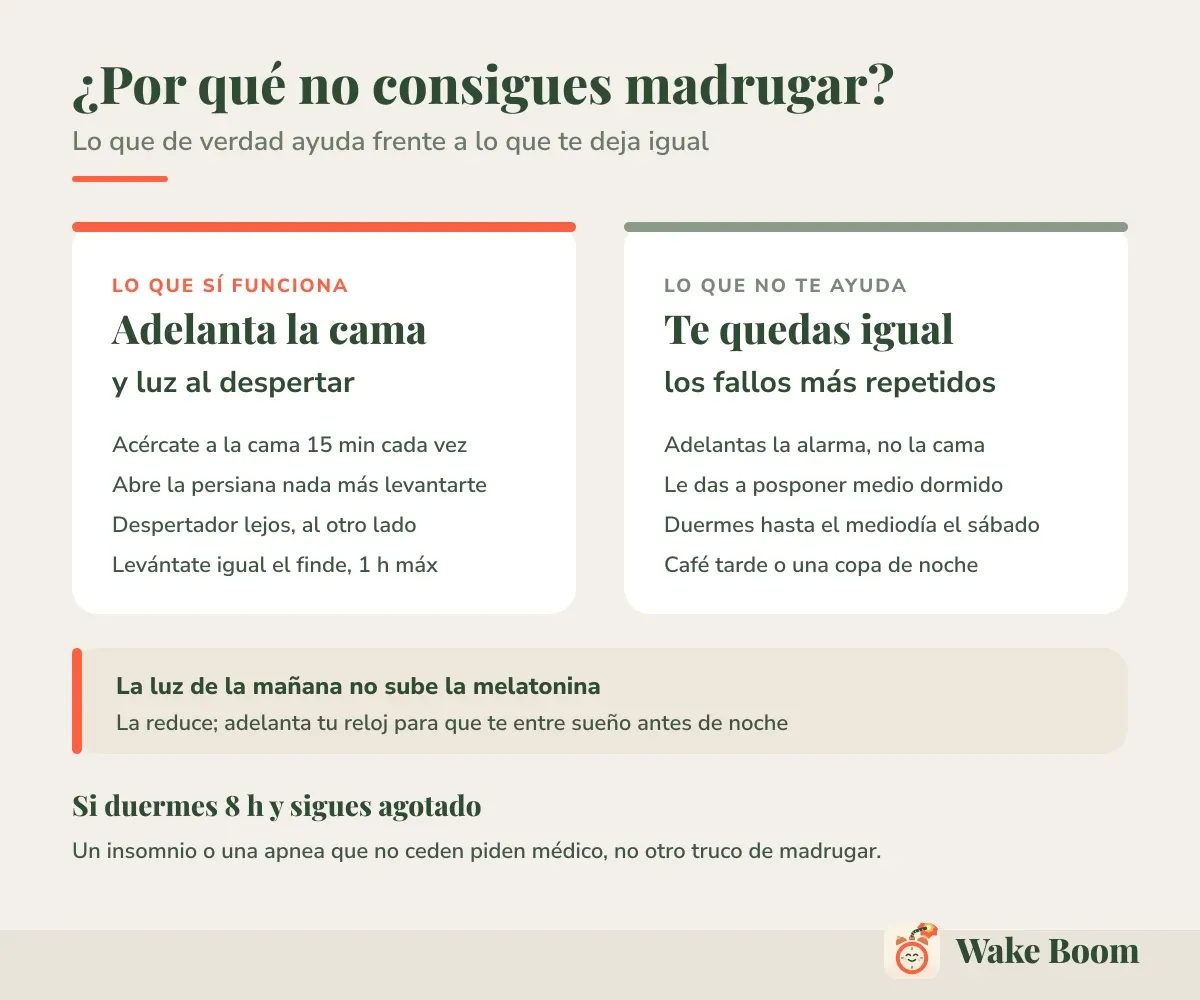 ¿Por qué no consigues madrugar? — Lo que de verdad ayuda frente a lo que te deja igual