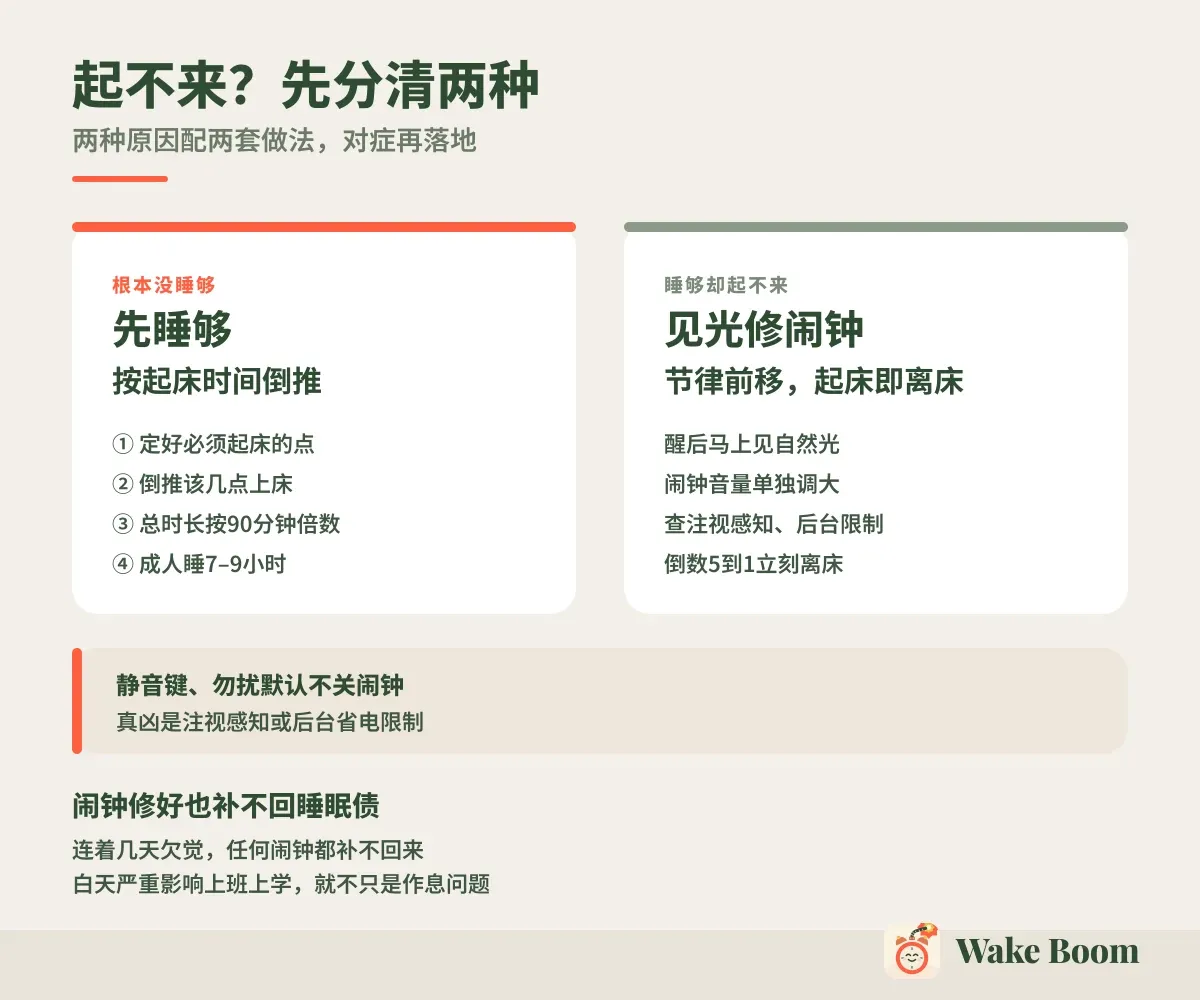 起不来？先分清两种 — 两种原因配两套做法，对症再落地