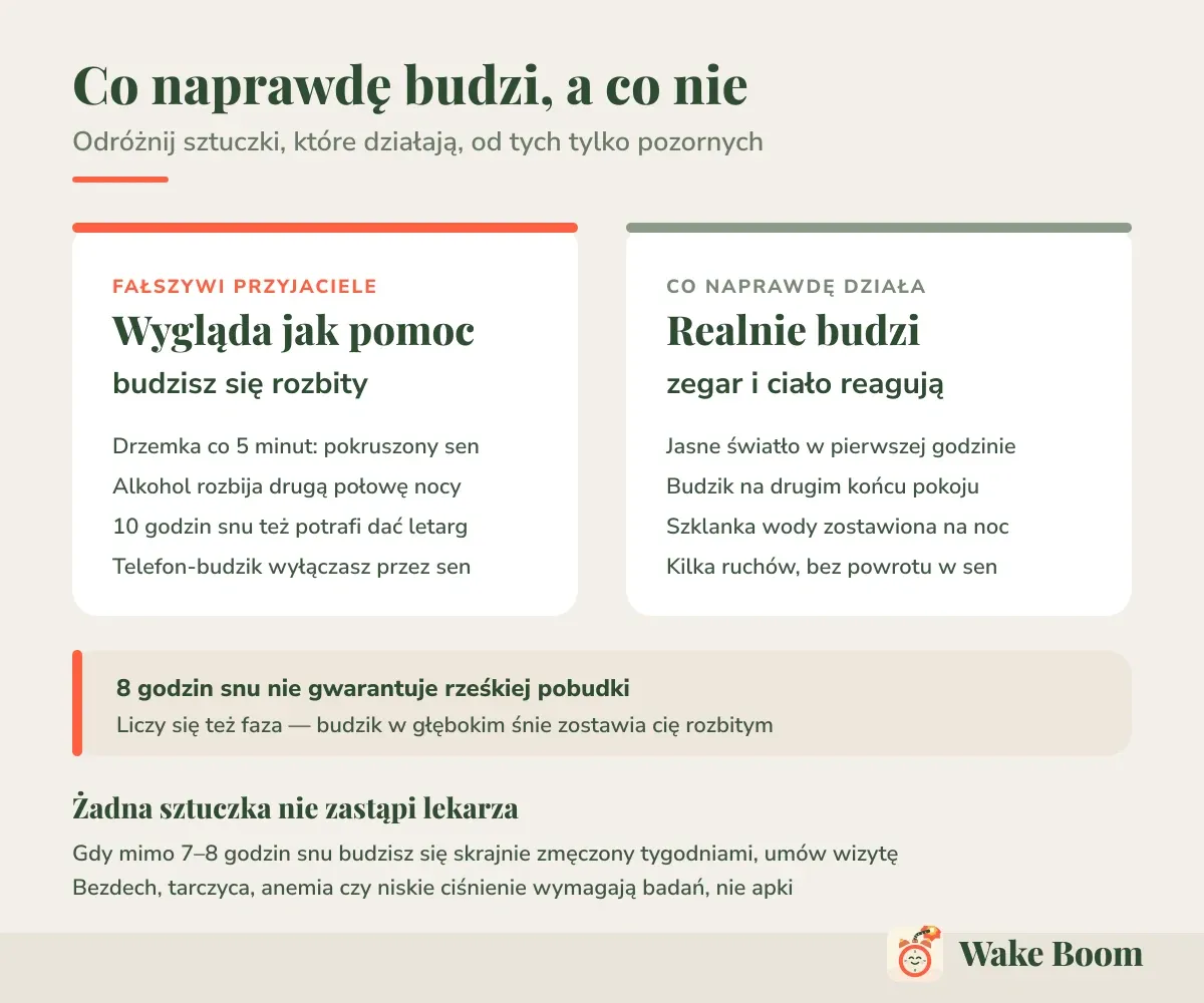 Co naprawdę budzi, a co nie — Odróżnij sztuczki, które działają, od tych tylko pozornych