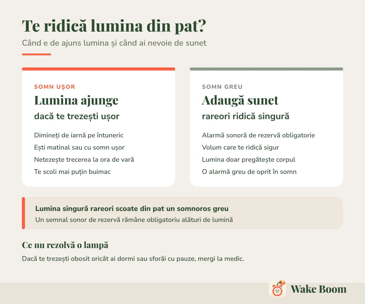 Te ridică lumina din pat? — Când e de ajuns lumina și când ai nevoie de sunet
