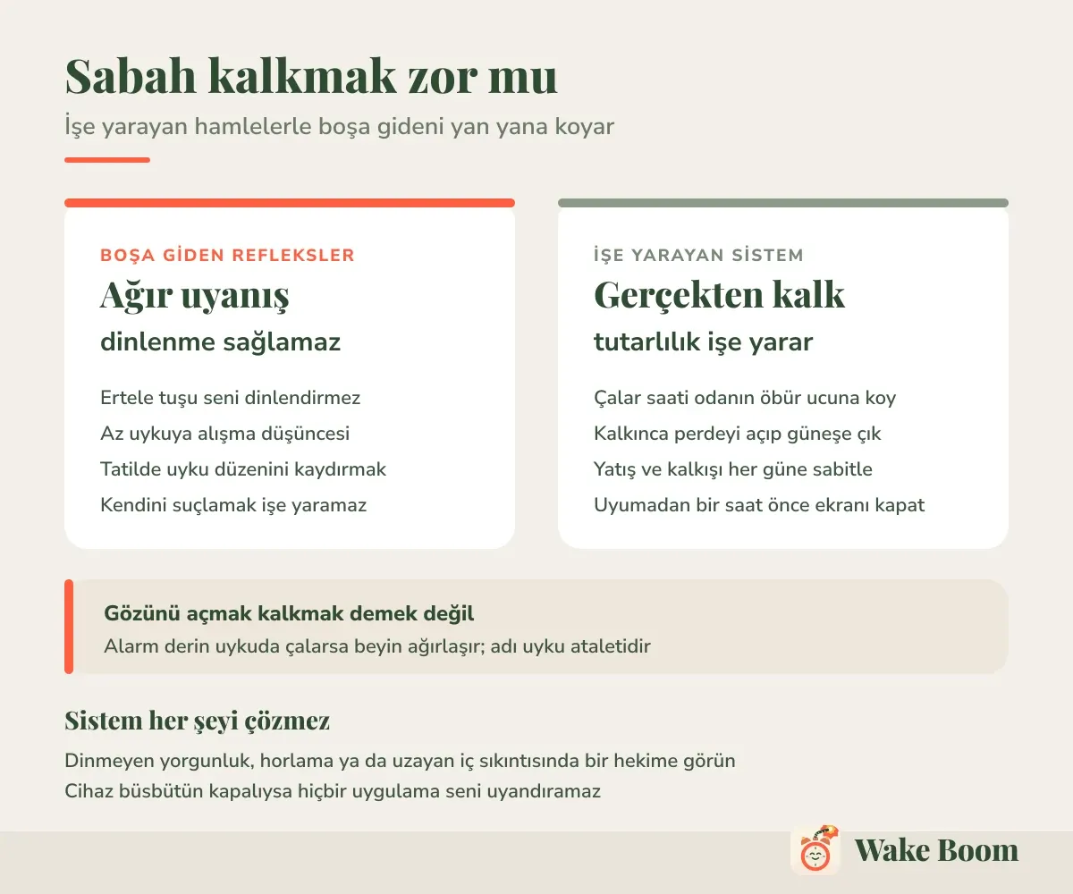 Sabah kalkmak zor mu — İşe yarayan hamlelerle boşa gideni yan yana koyar