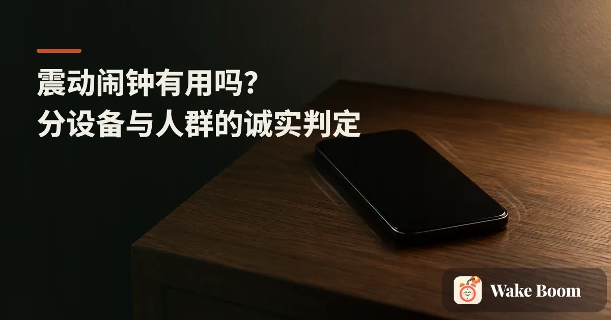 床头柜上的手机与手腕上的智能手环显示清晨闹钟震动提示