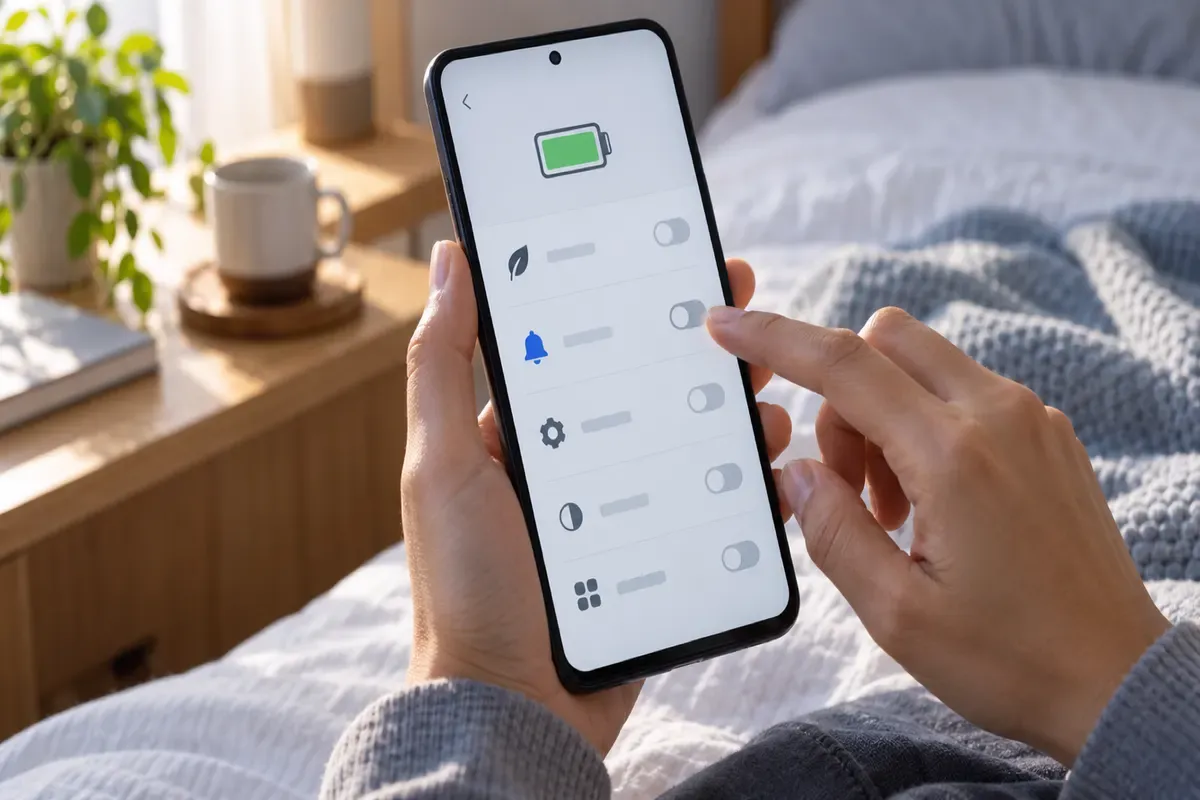 Màn hình cài đặt tắt tối ưu pin để báo thức không bị bóp chết trên máy Android
