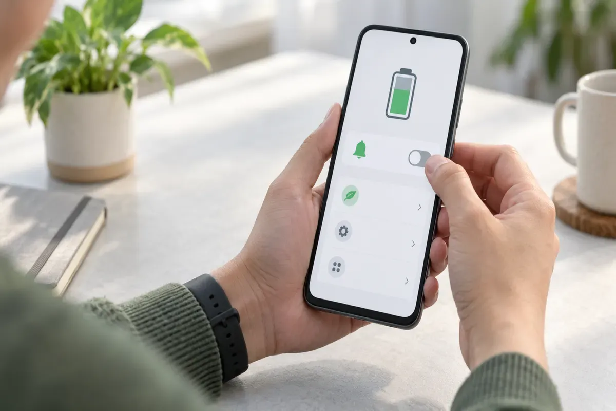Minh hoạ cách tắt tối ưu pin để báo thức chạy nền vẫn kêu trên máy Android